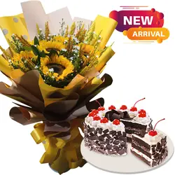 sunflower with cake to philippines