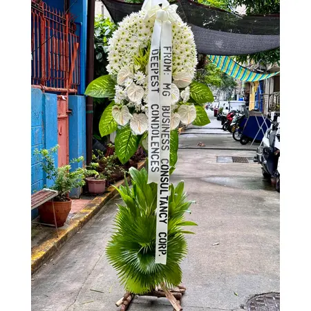 Majestic Tribute Anthurium & Mums Standing Spray