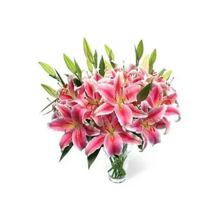 8pcs Lilies in a vase Delivery To Philippines